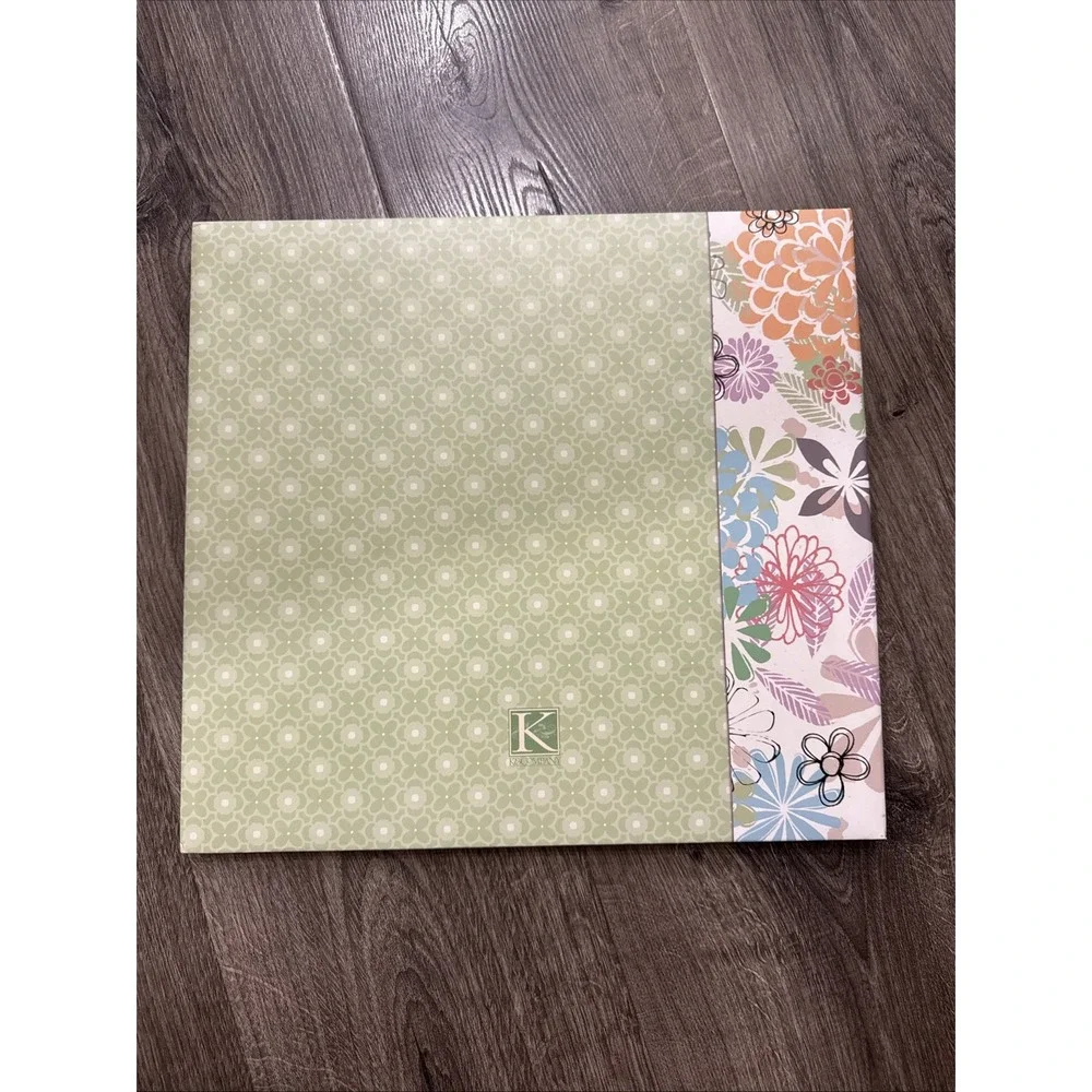 K&Company Floral Patterned Scrapbook 12x12 Green New